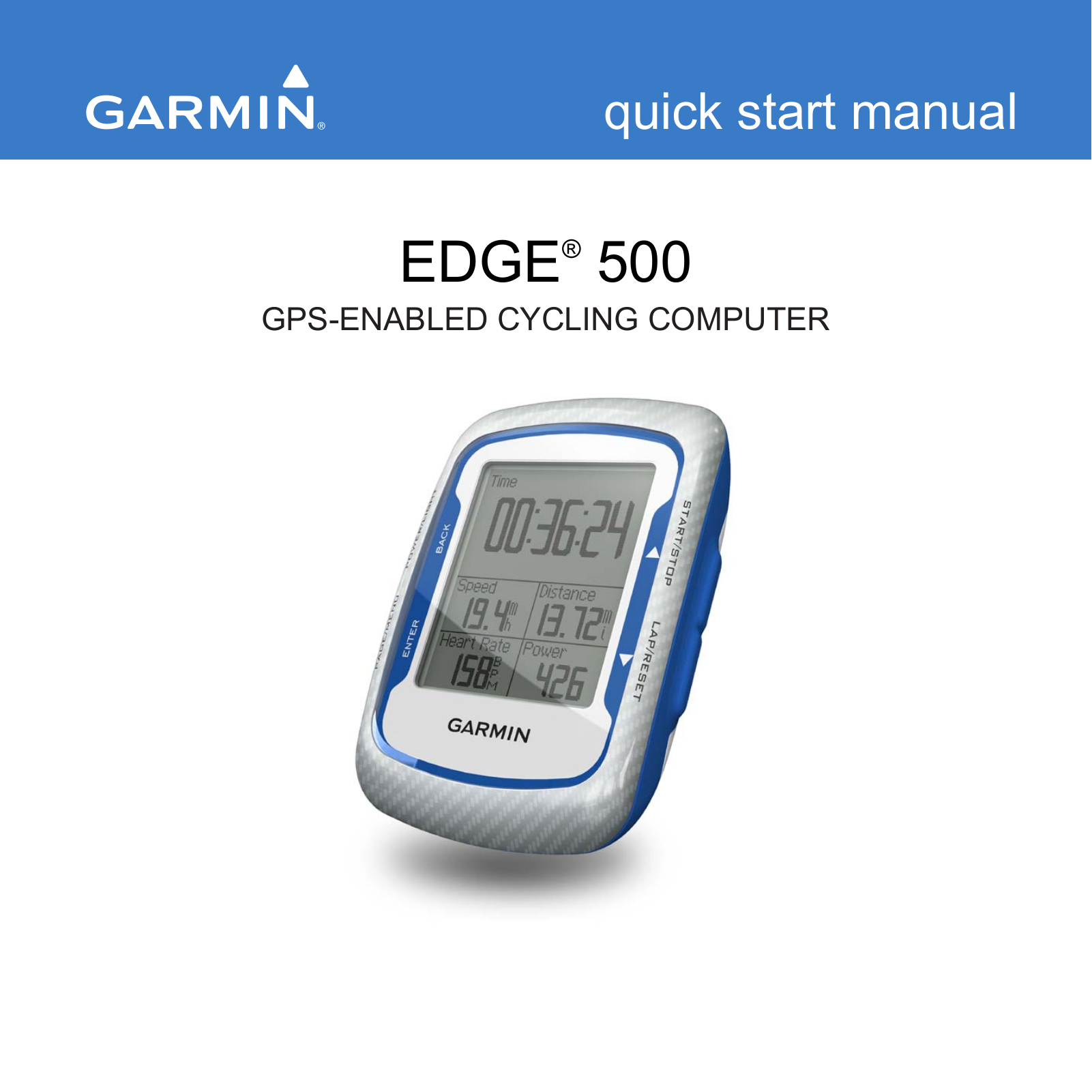 Garmin Edge 500 User Manual