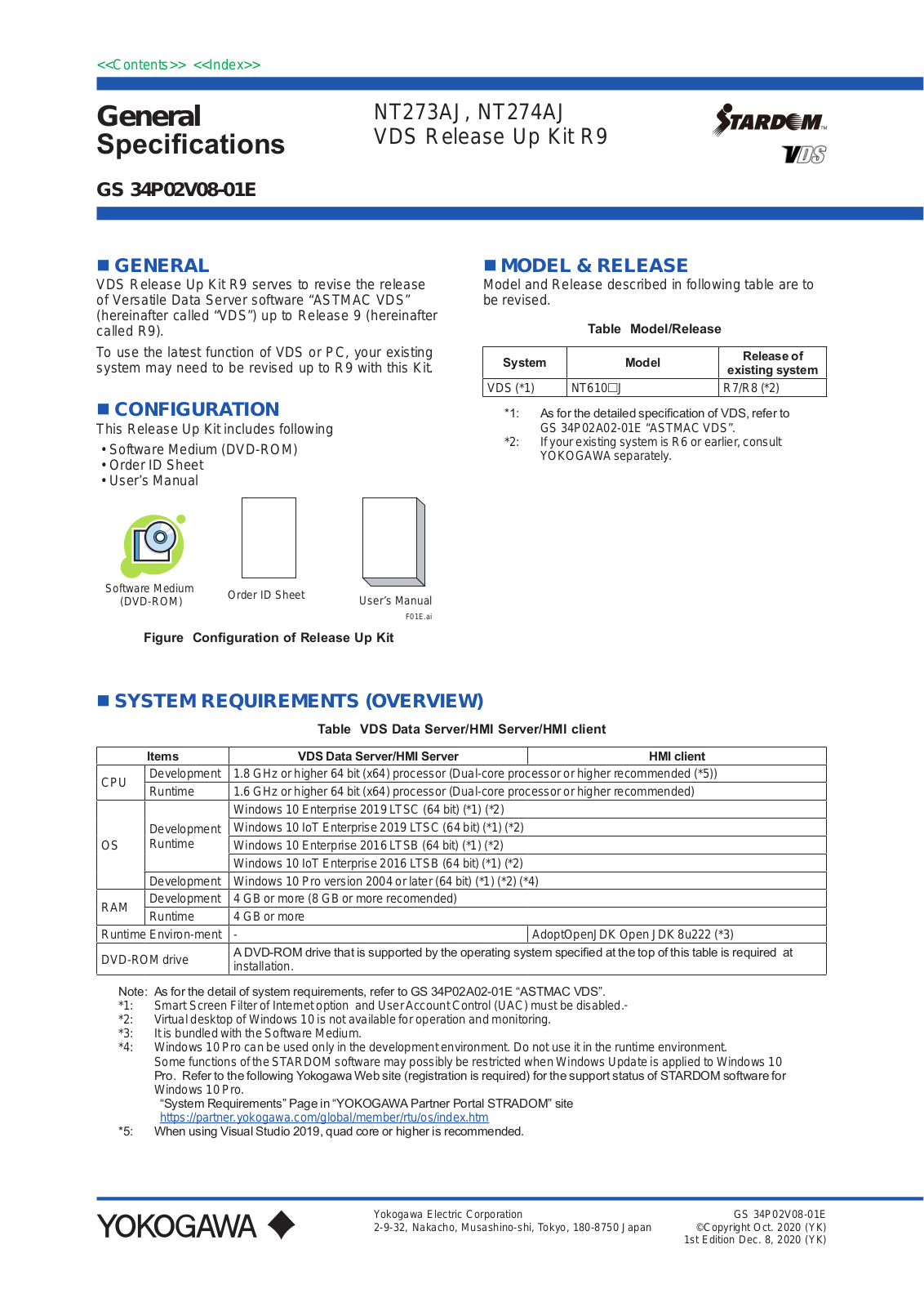 Yokogawa NT273AJ, NT274AJ Specifications