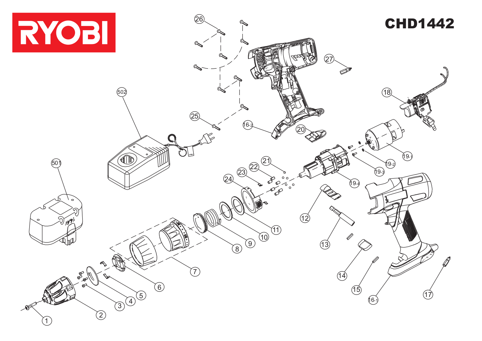 Ryobi CHD1442 User Manual