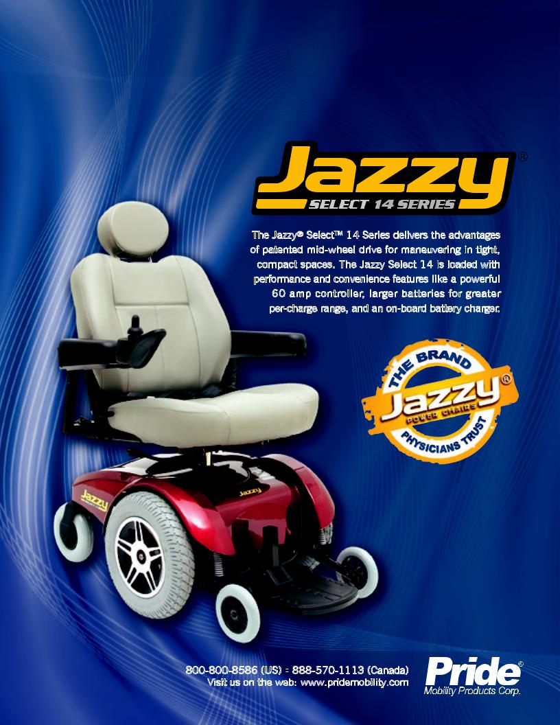 Pride Mobility Jazzy Select 14 Series User Manual