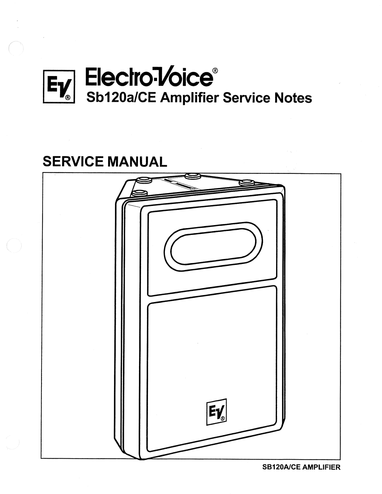 Electro-voice SB120A-CE SERVICE MANUAL