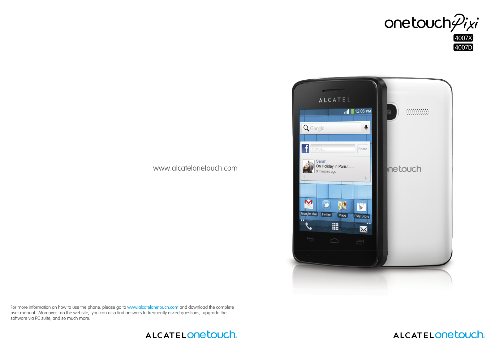 ALCATEL 4007X, 4007D User Manual