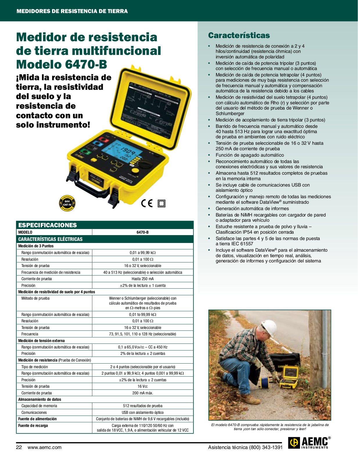 AEMC 6470-B Data sheet