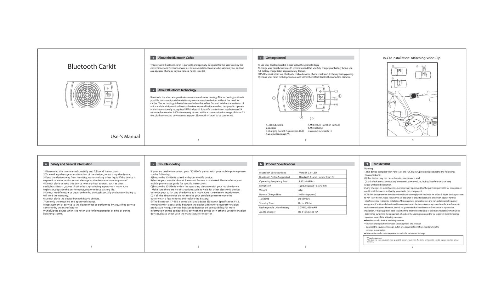 TEKSUN TECHNOLOGY 1B056BT User Manual