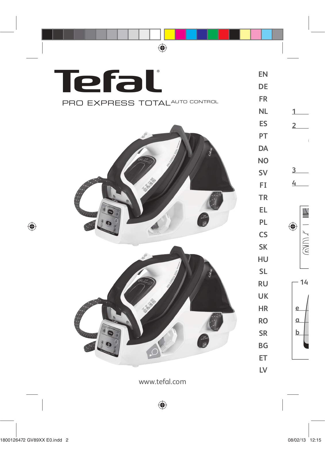 Tefal GV8930 User manual