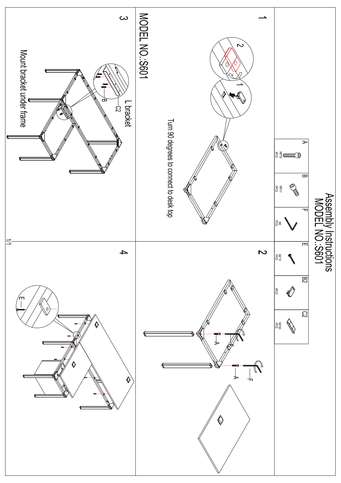 Boss S601WT, S602, S601 Assembly Guide