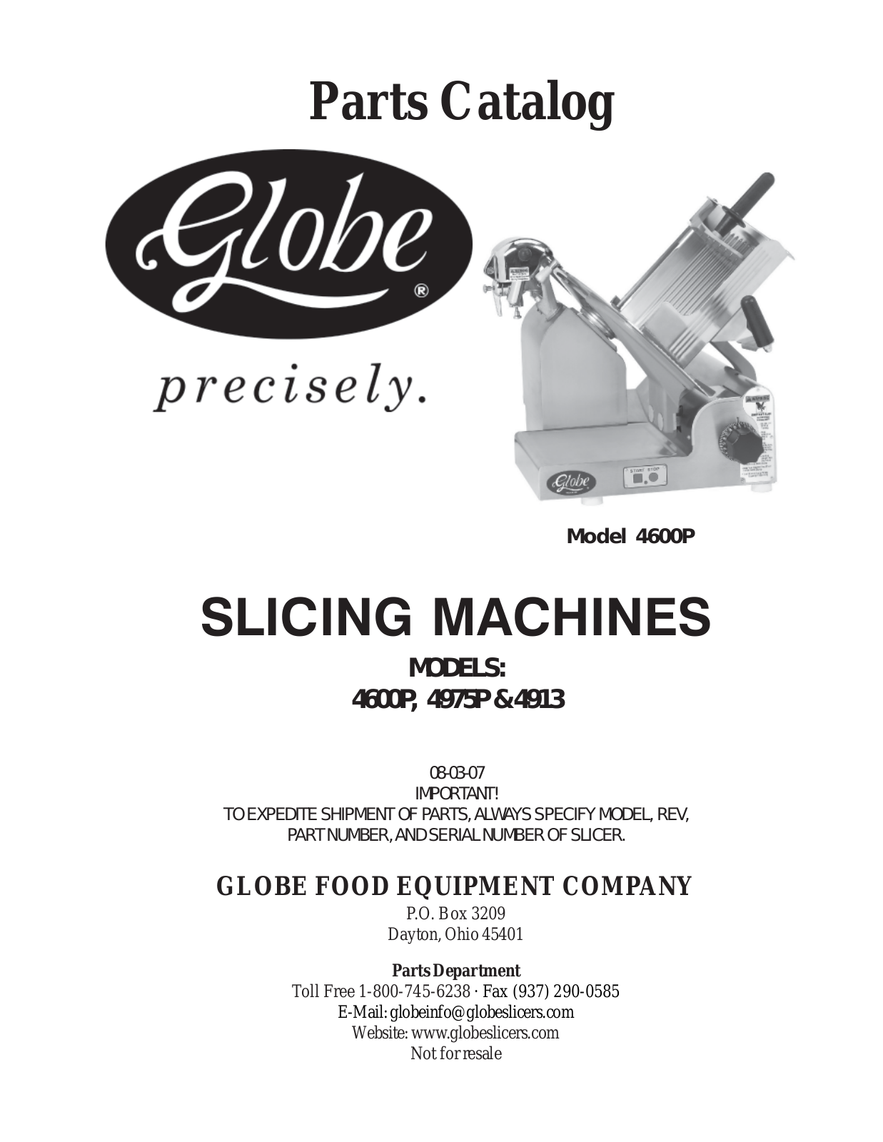 Globe 4600P Service Manual