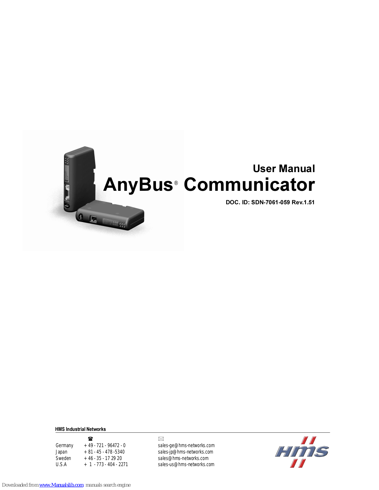 HMS AnyBus Communicator User Manual