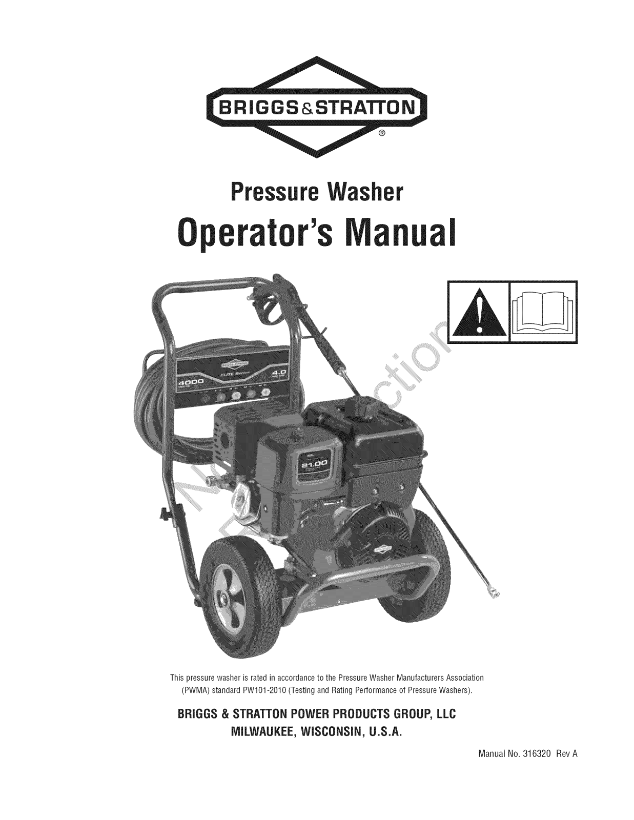 Briggs & Stratton 020507-00 Owner’s Manual