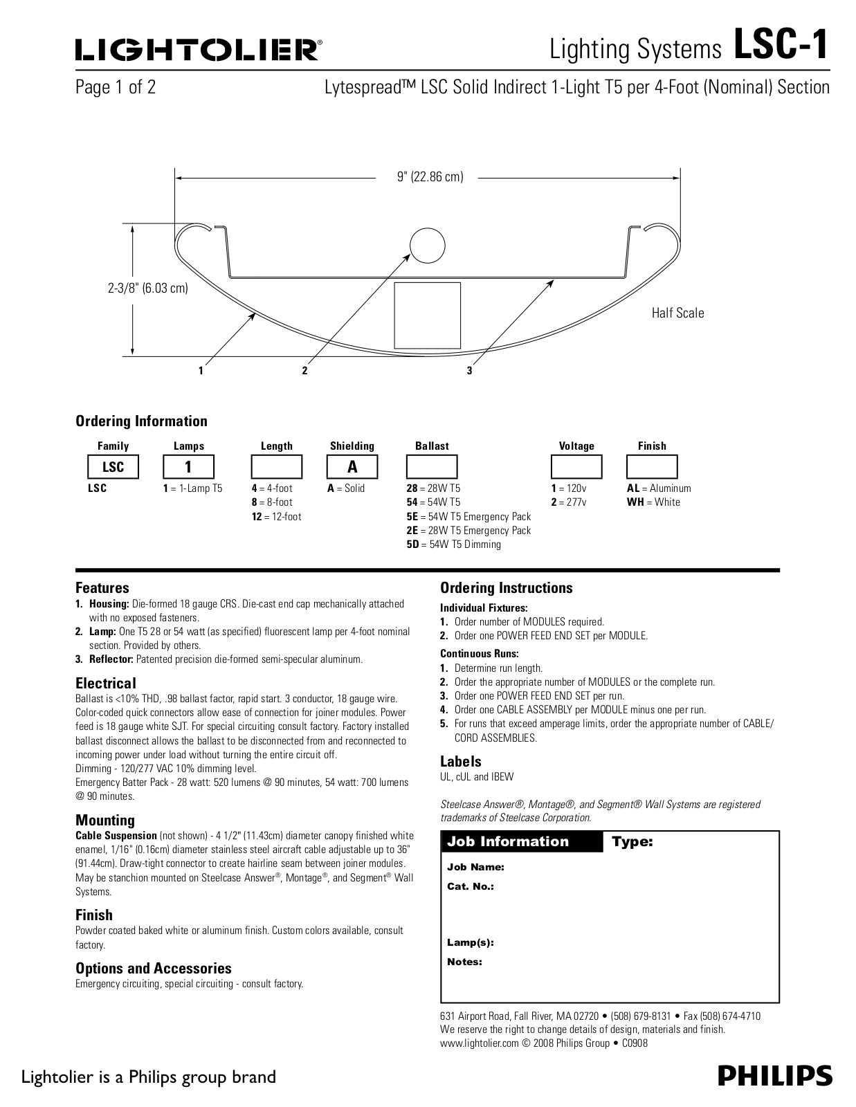 Lightolier LSC-1 User Manual