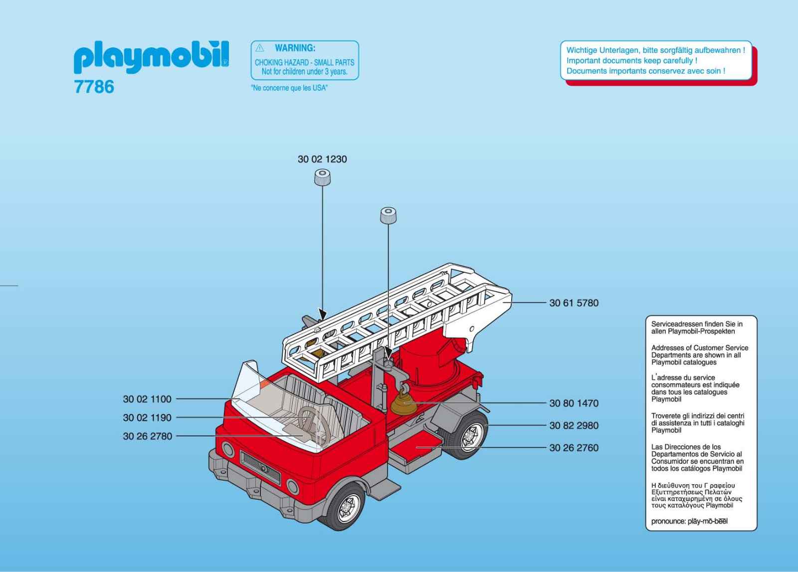 Playmobil 7786 Instructions