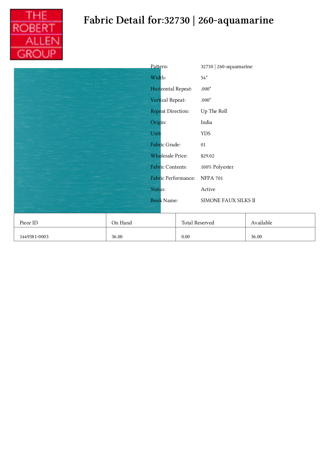 Duralee CRAL6301 Specifications - ManualMachine.com