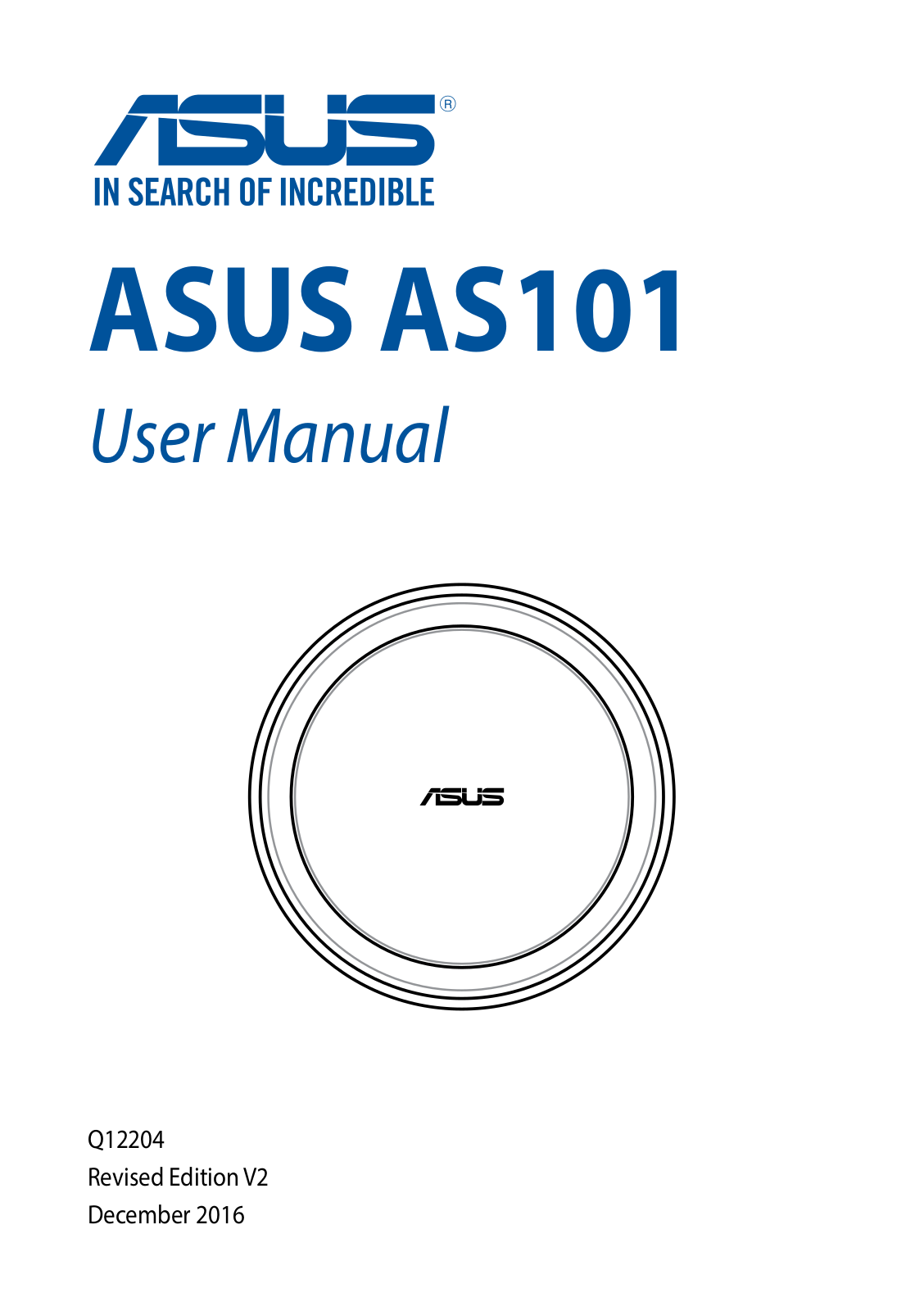 Asus AS101 Quick Start Guide