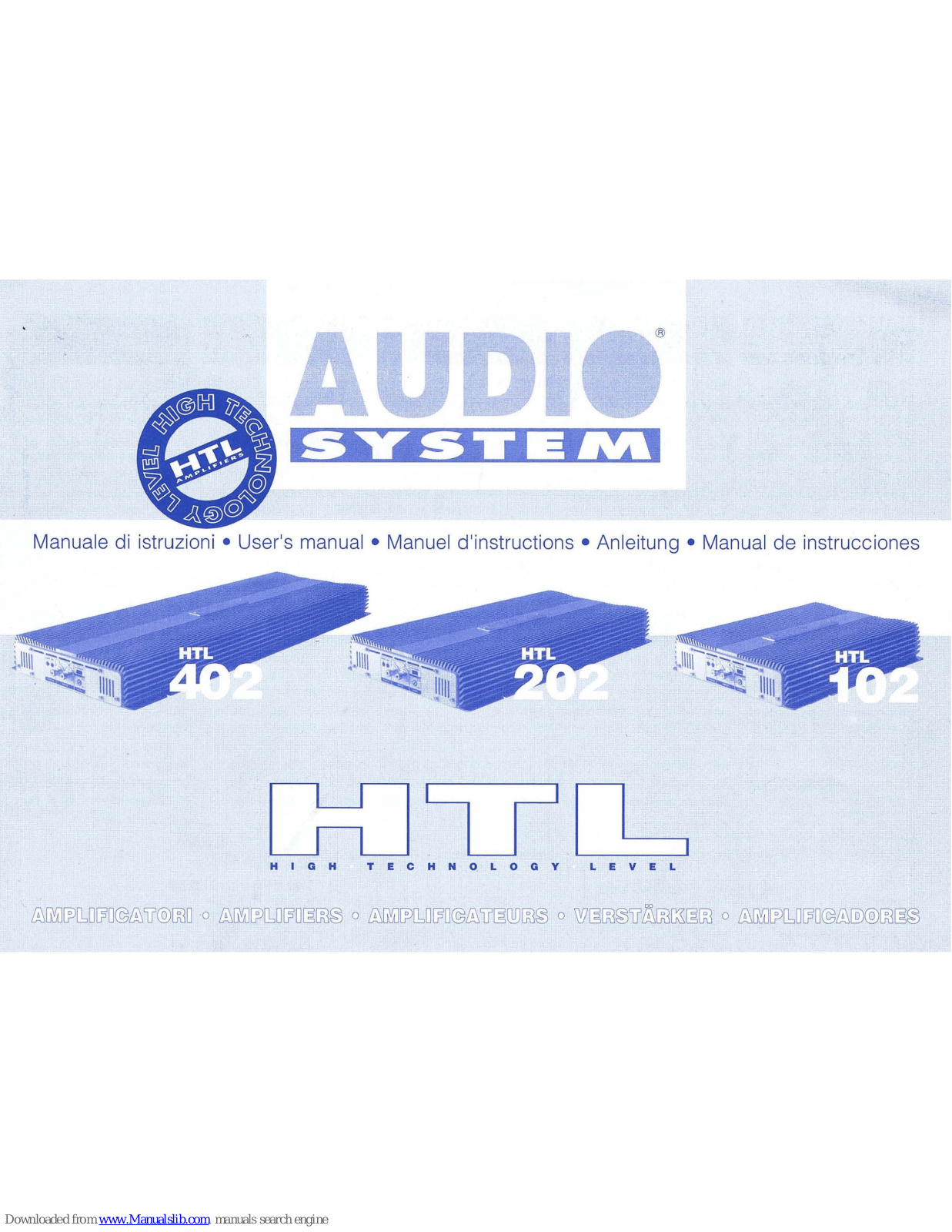 Audio System HTL 102, HTL 402, HTL 202 User Manual - ManualMachine.com