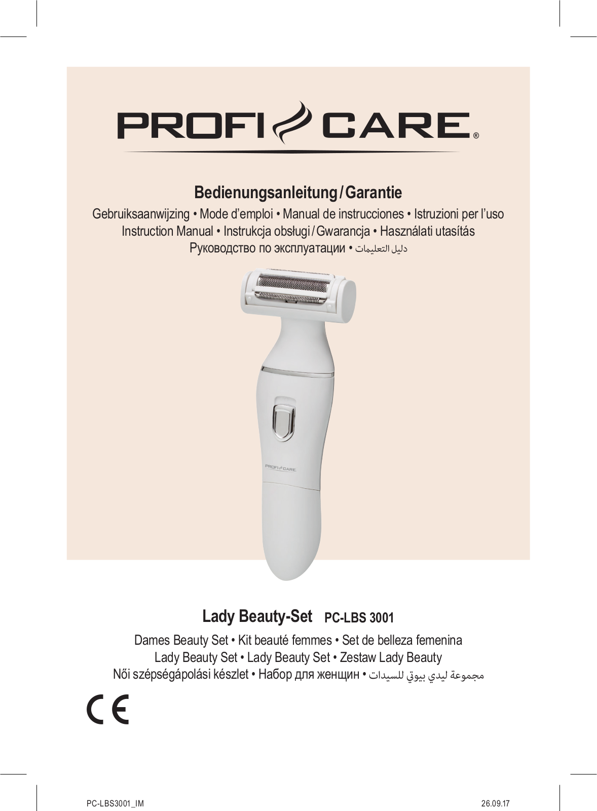 PROFICARE PCLBS3001 User Manual