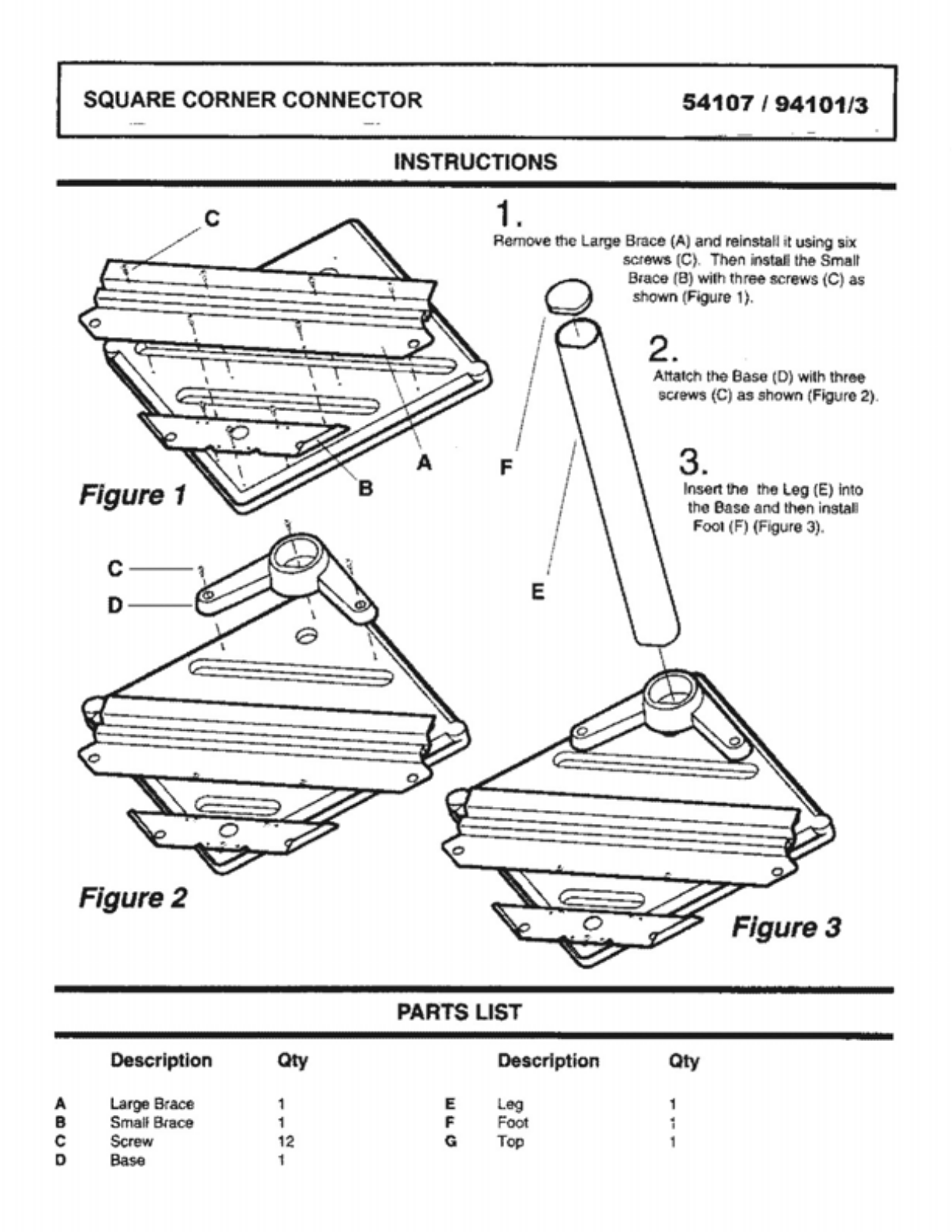 Iceberg 54107 User Manual