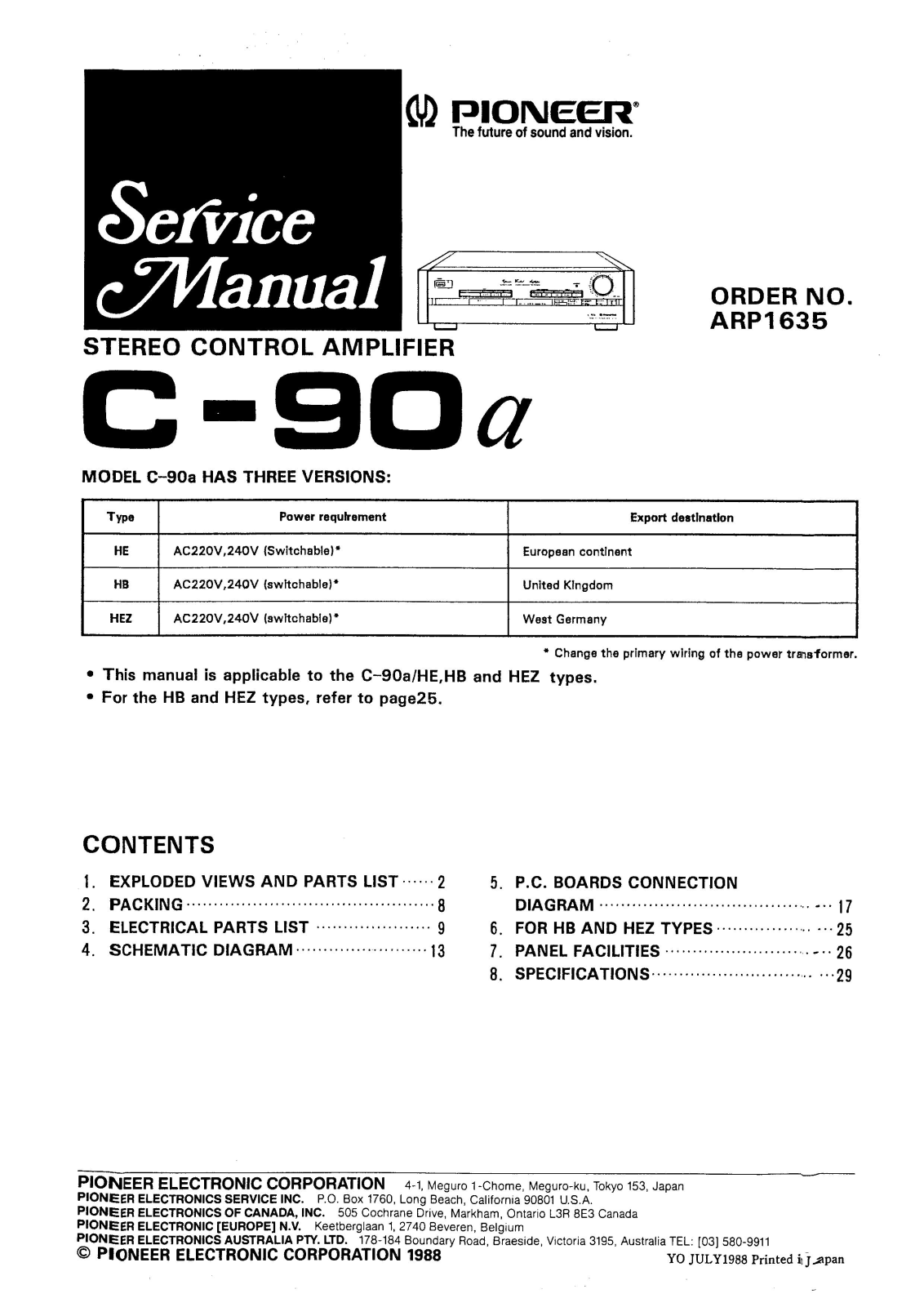 Pioneer C-90-A Service manual