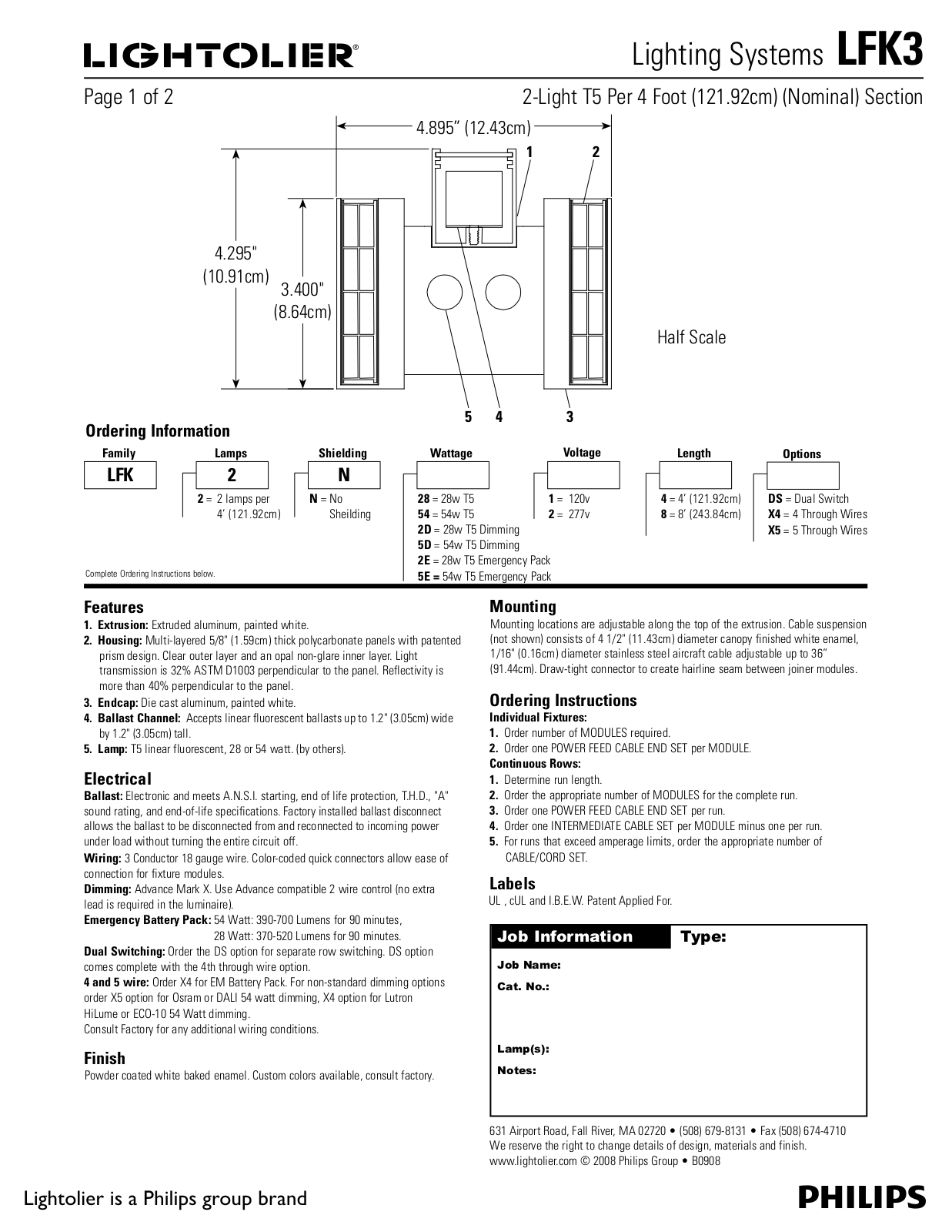 Lightolier LFK3 User Manual