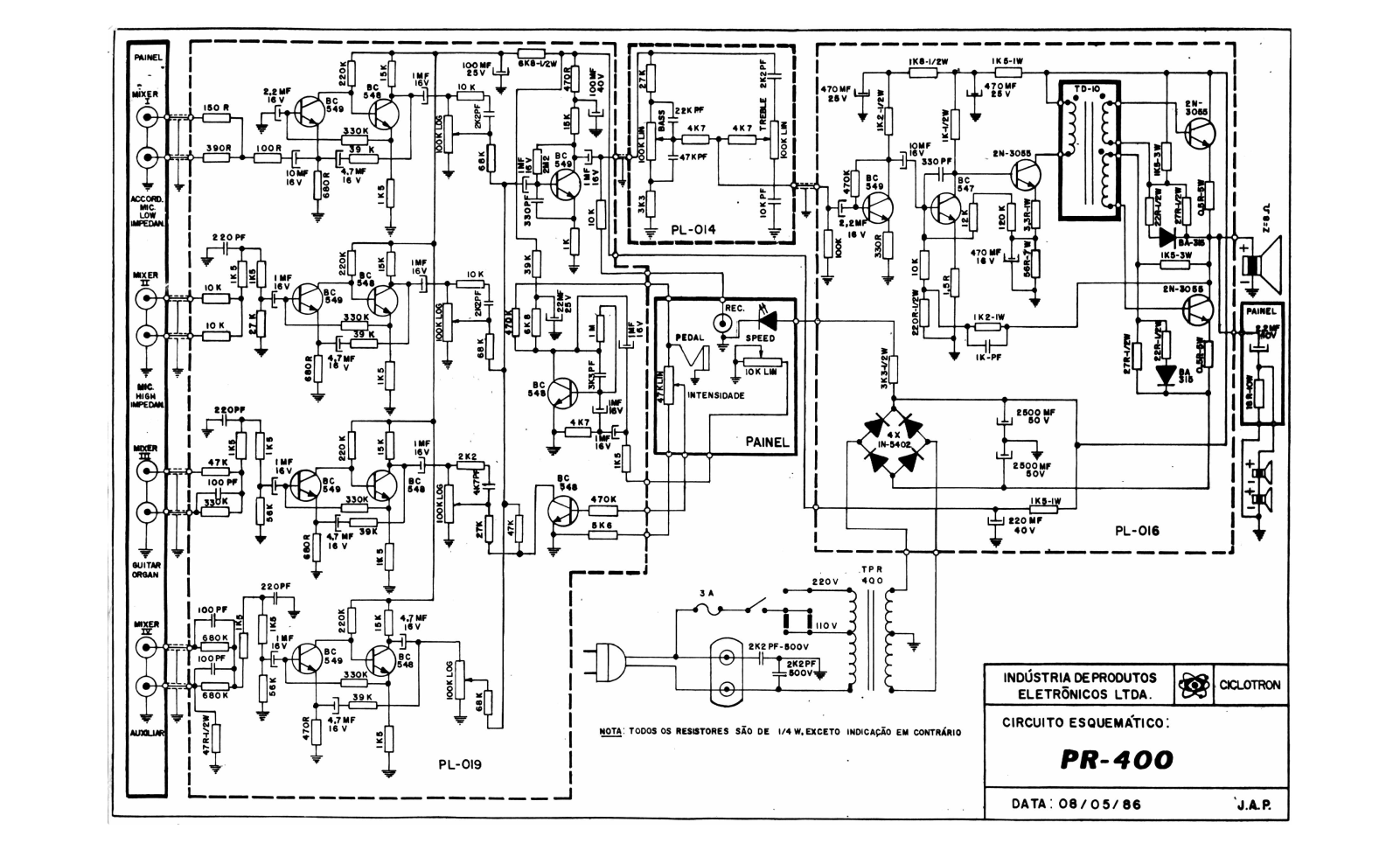 CICLOTRON PR 400 Service Manual