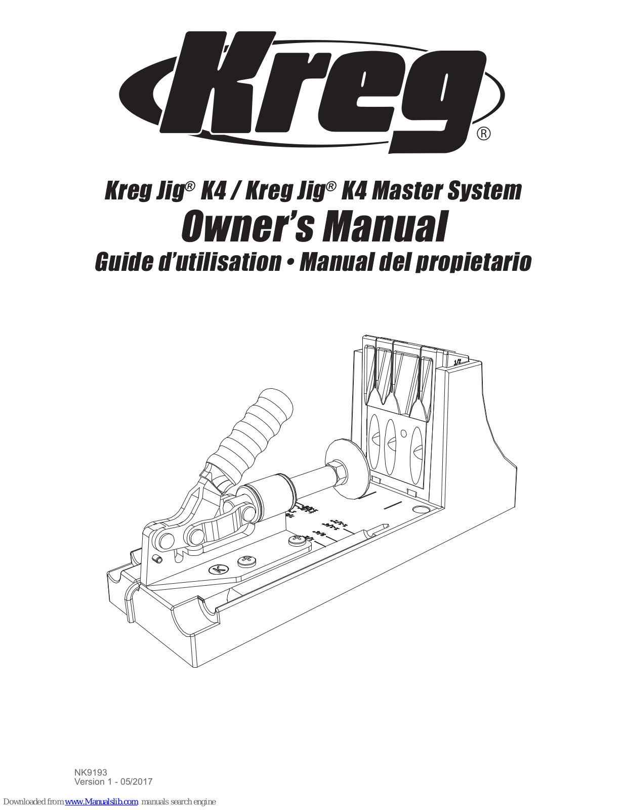 Kreg Jig K4, Jig K4 Master System Owner's Manual