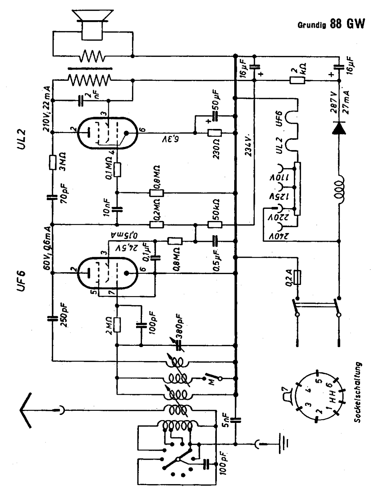 Grundig 88-GW Schematic