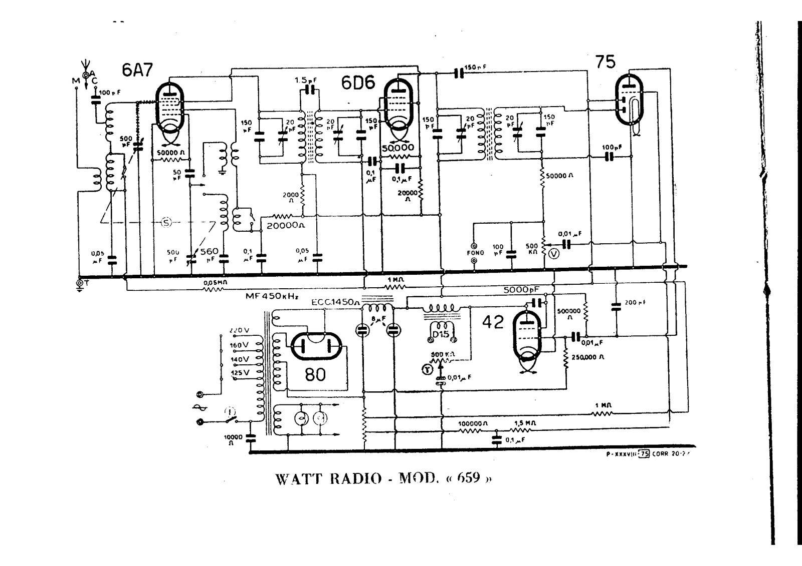 Watt Radio 659 schematic