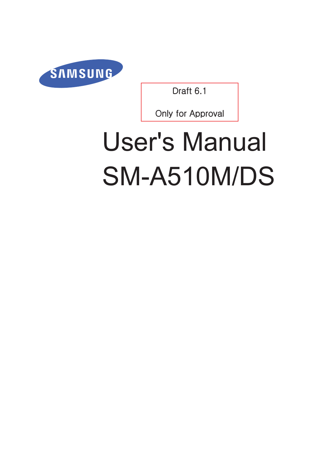 Samsung SMA510M Users Manual