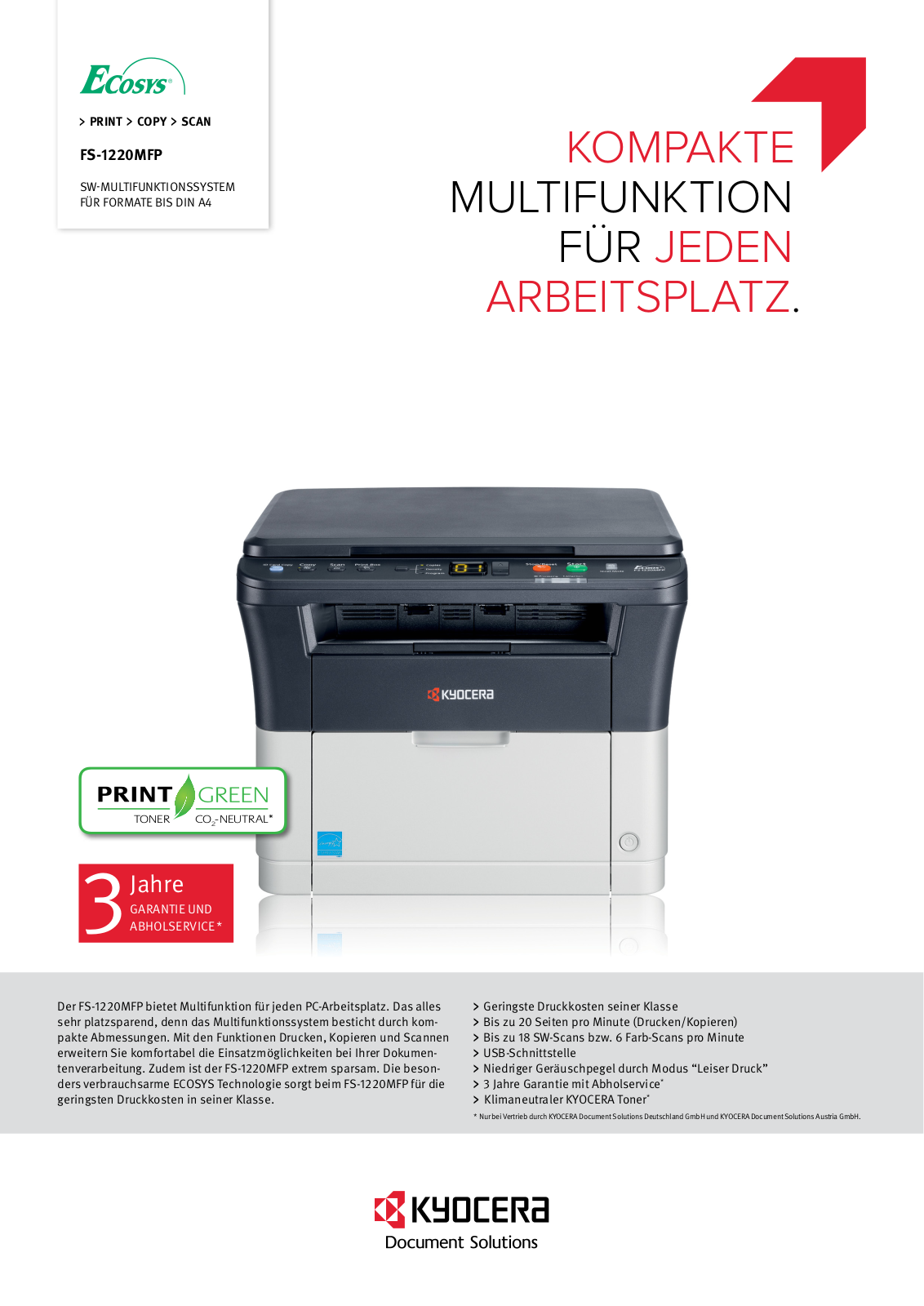 Kyocera FS-1220MFP User Manual