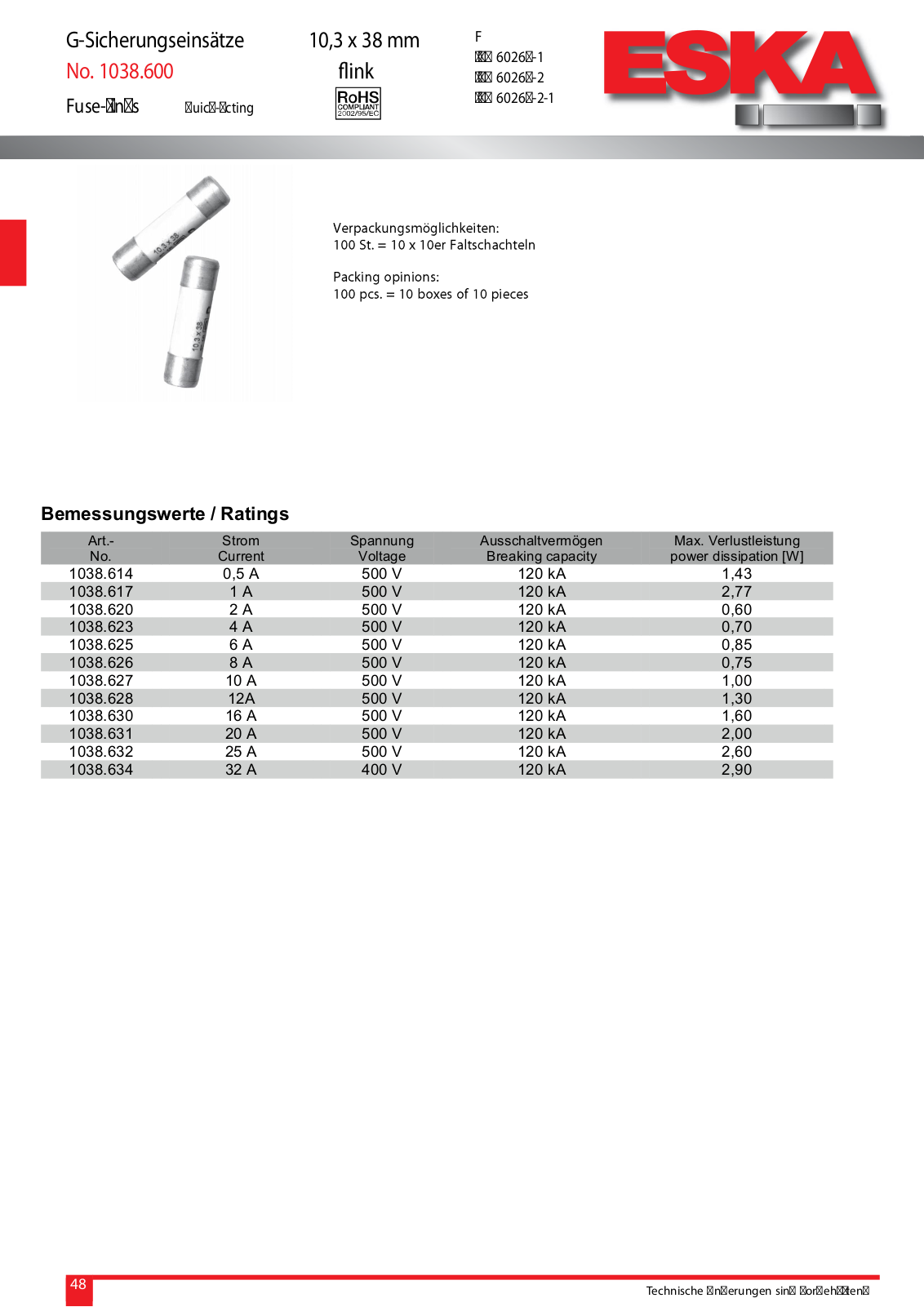 ESKA F-120KA 25A Datasheet - ManualMachine.com