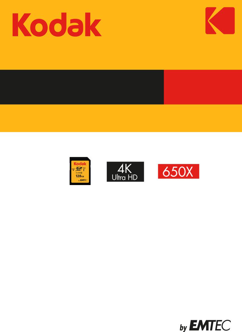 Kodak EKMSD32GHC10HPRK, EKMSD64GXC10HPRK, EKMSD128GXC10HPRK User Manual