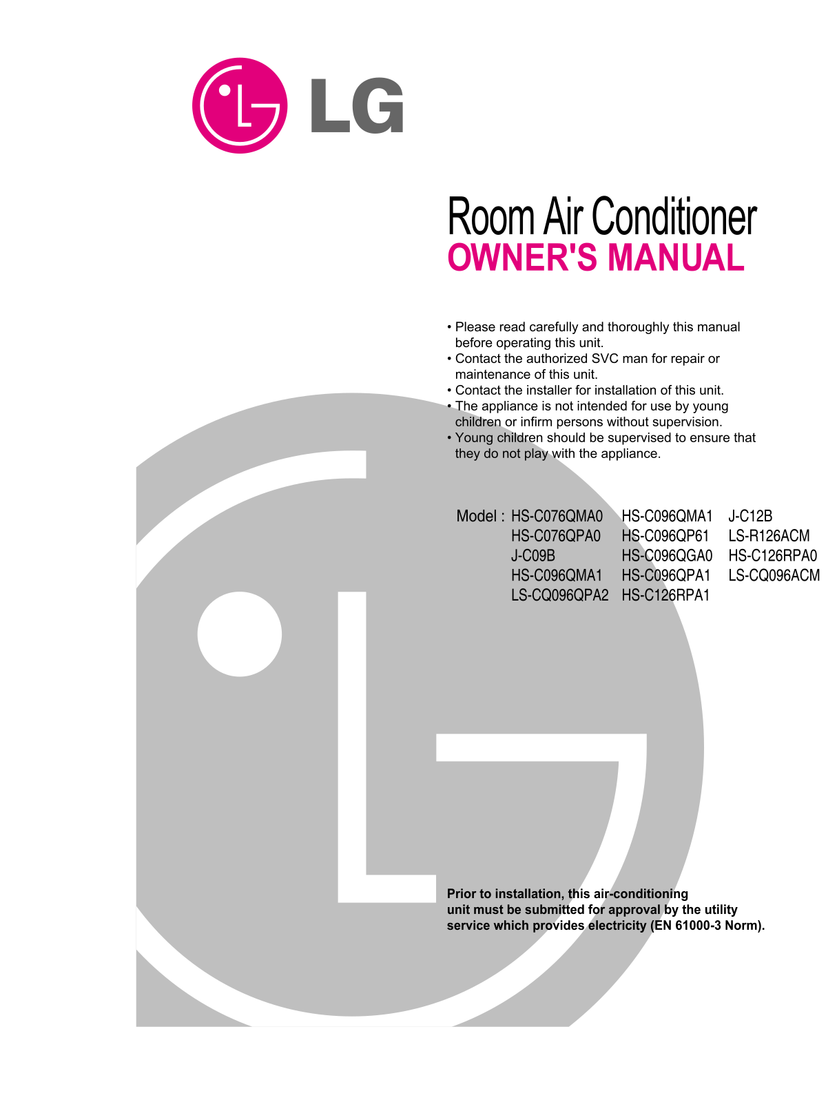 LG HSNC126RMA5 User Manual