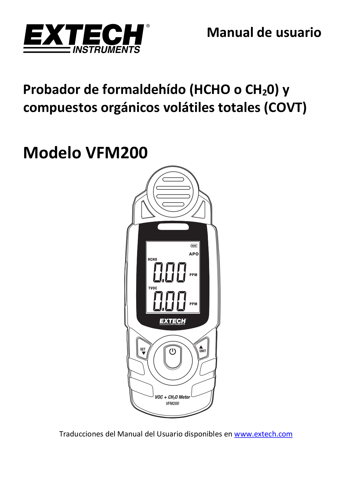 Extech VFM200 User guide