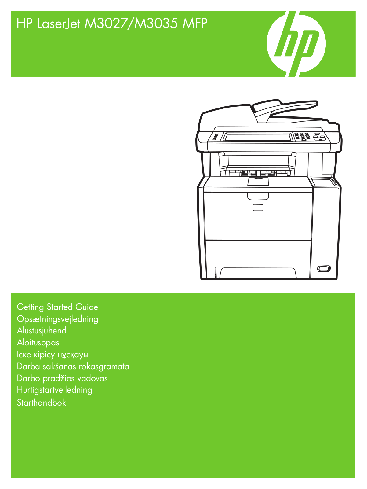 HP LaserJet M3027, LaserJet M3035 Getting Started Guide