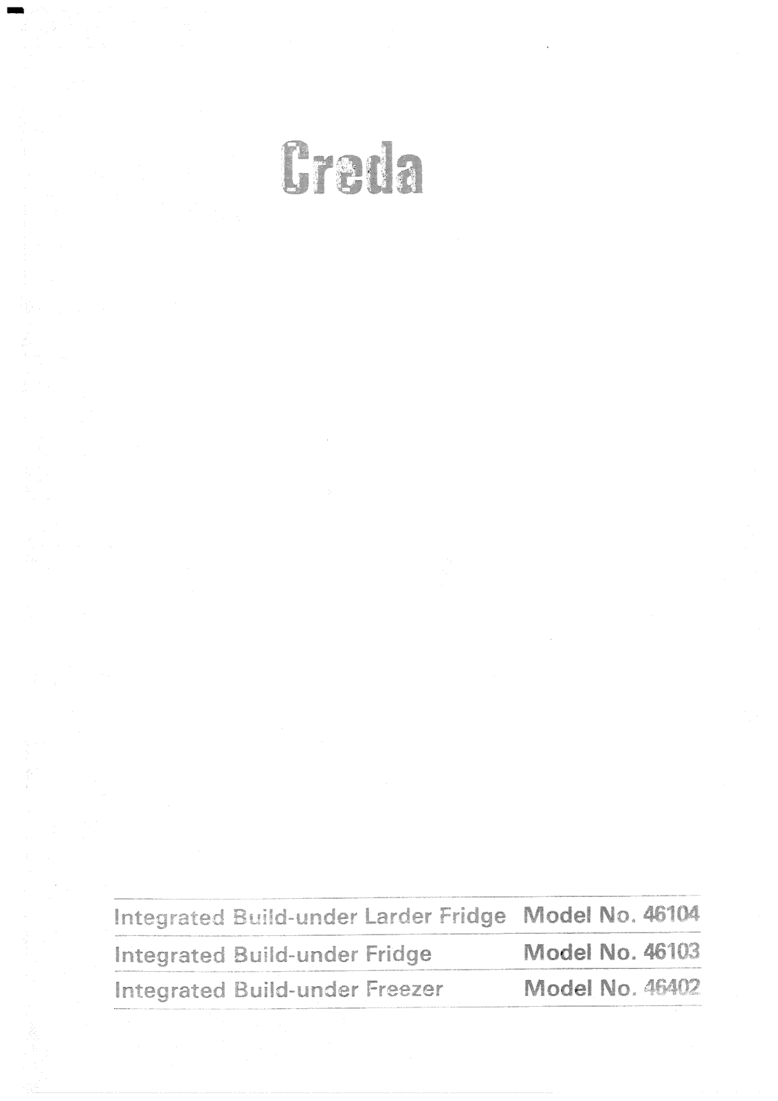 Creda HB46402 User Manual