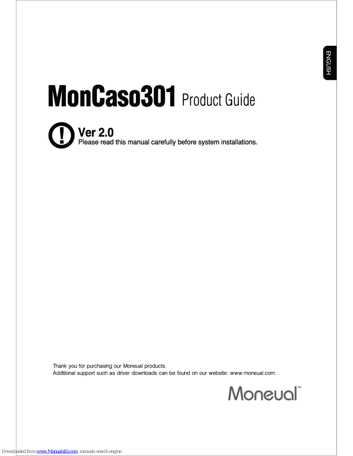 Moneual MonCaso 301 Product Manual