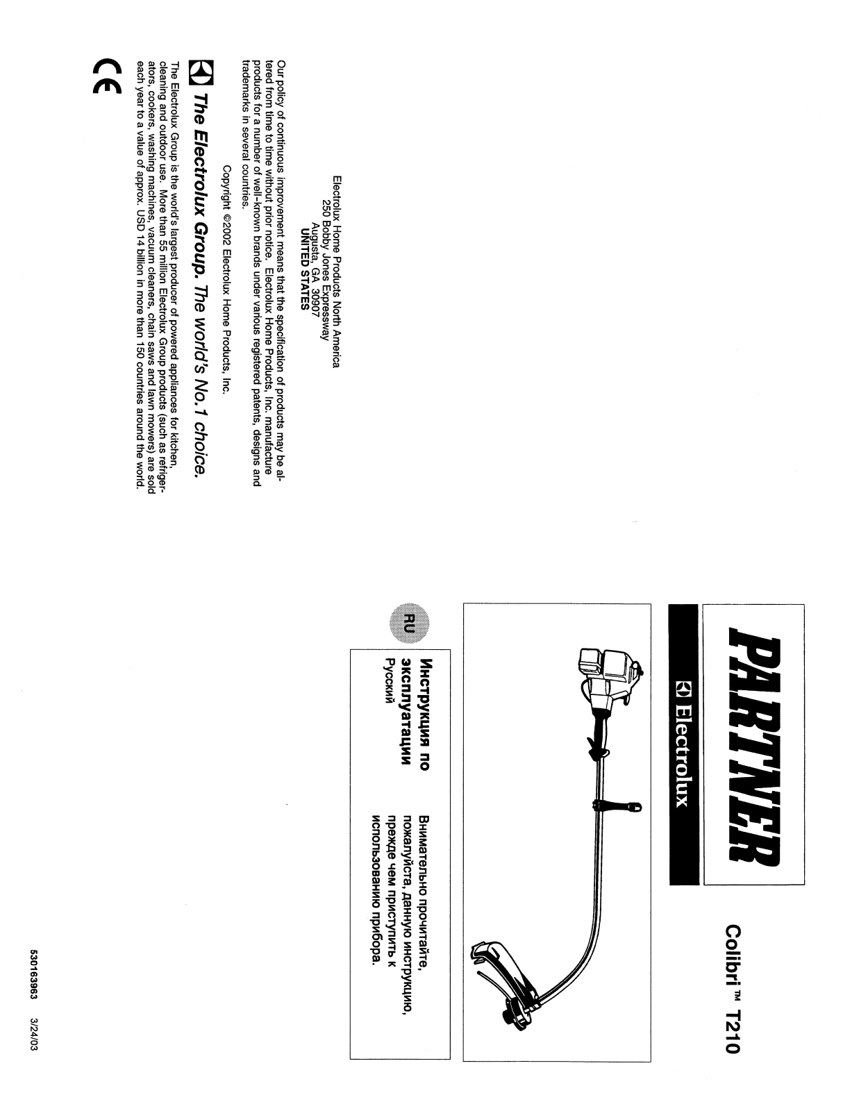 Electrolux PART COLIBRI 21CC User Manual