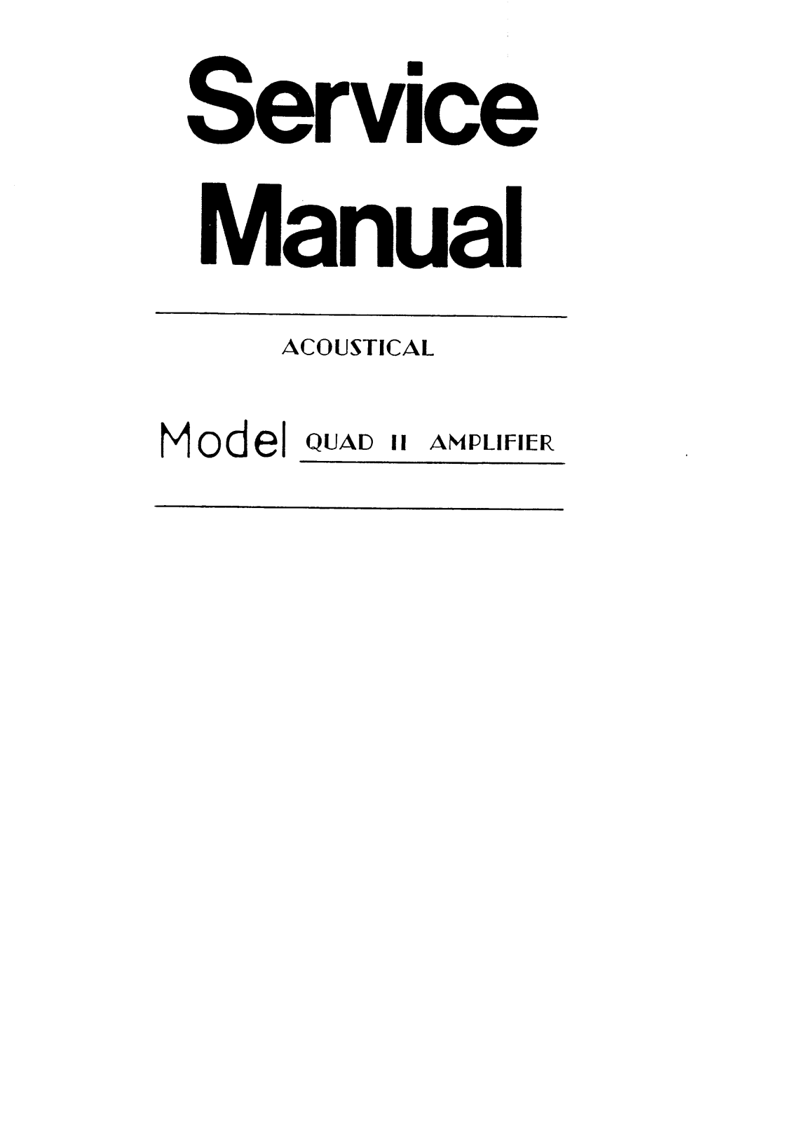 Quad II Service manual