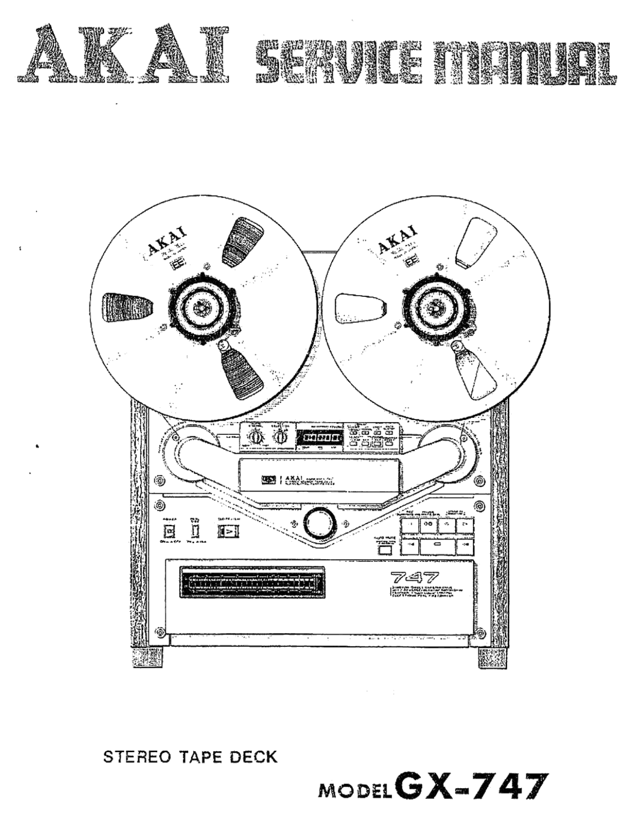 Akai GX-F747 User Manual