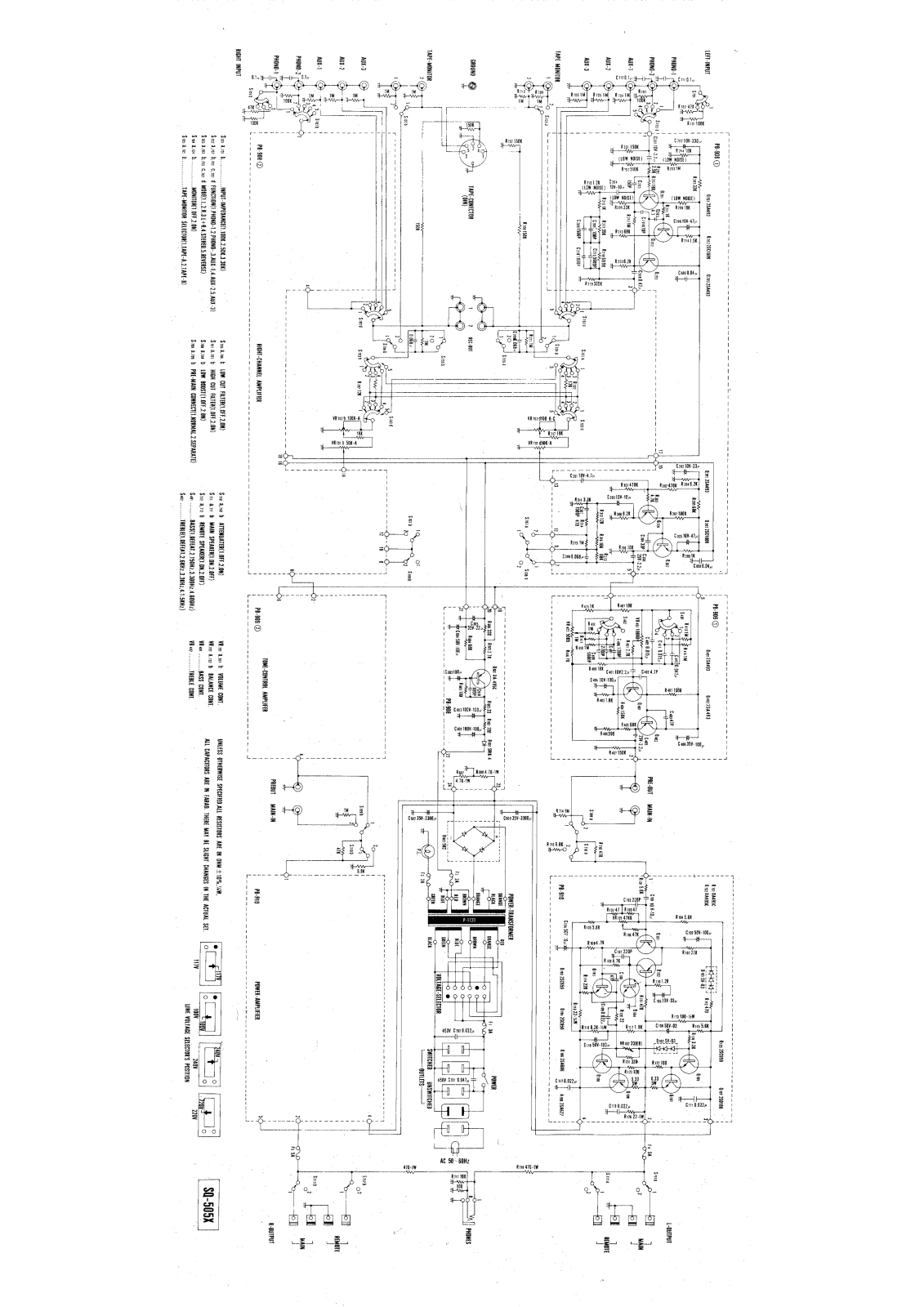 Luxman SQ-505 Schematic