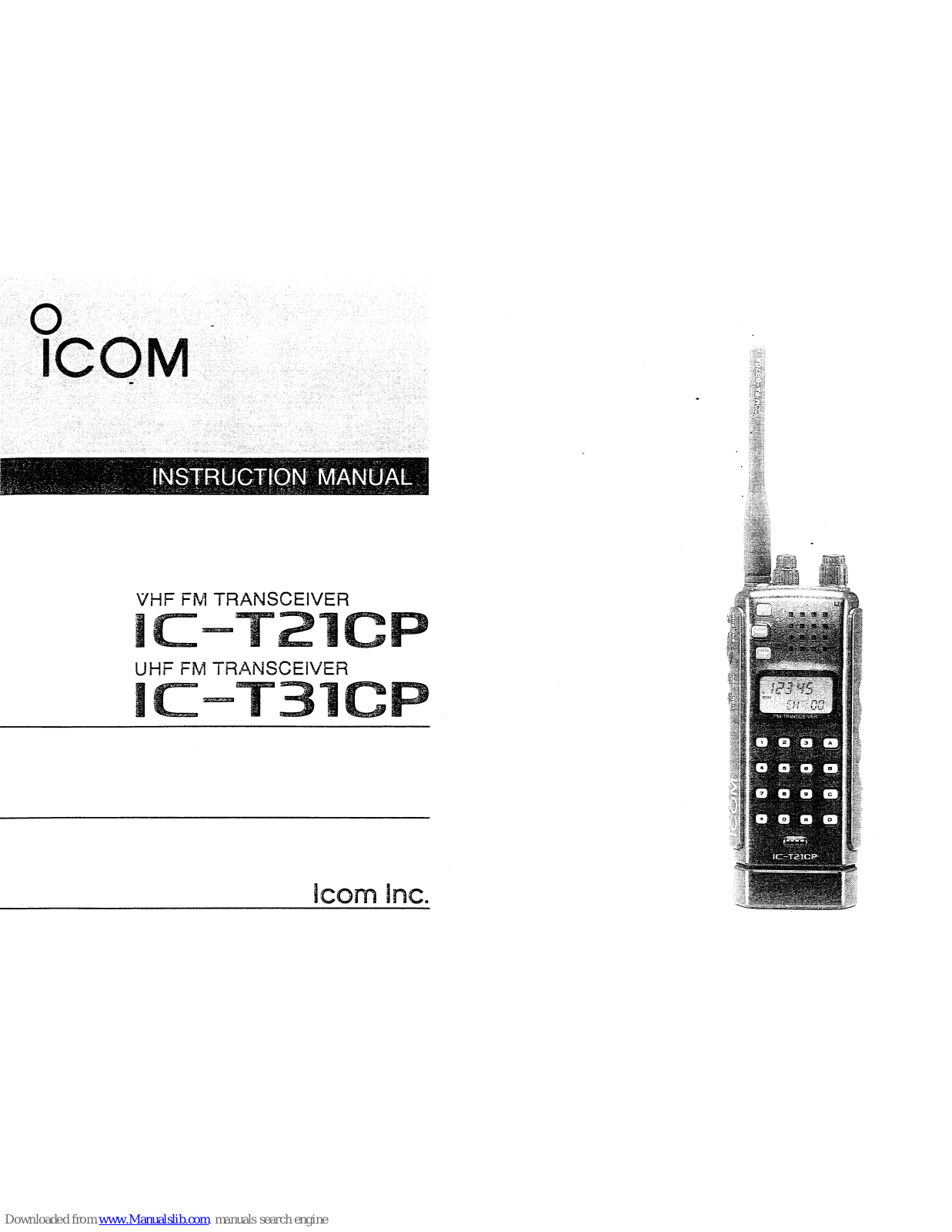 Icom IC-T21CP Instruction Manual