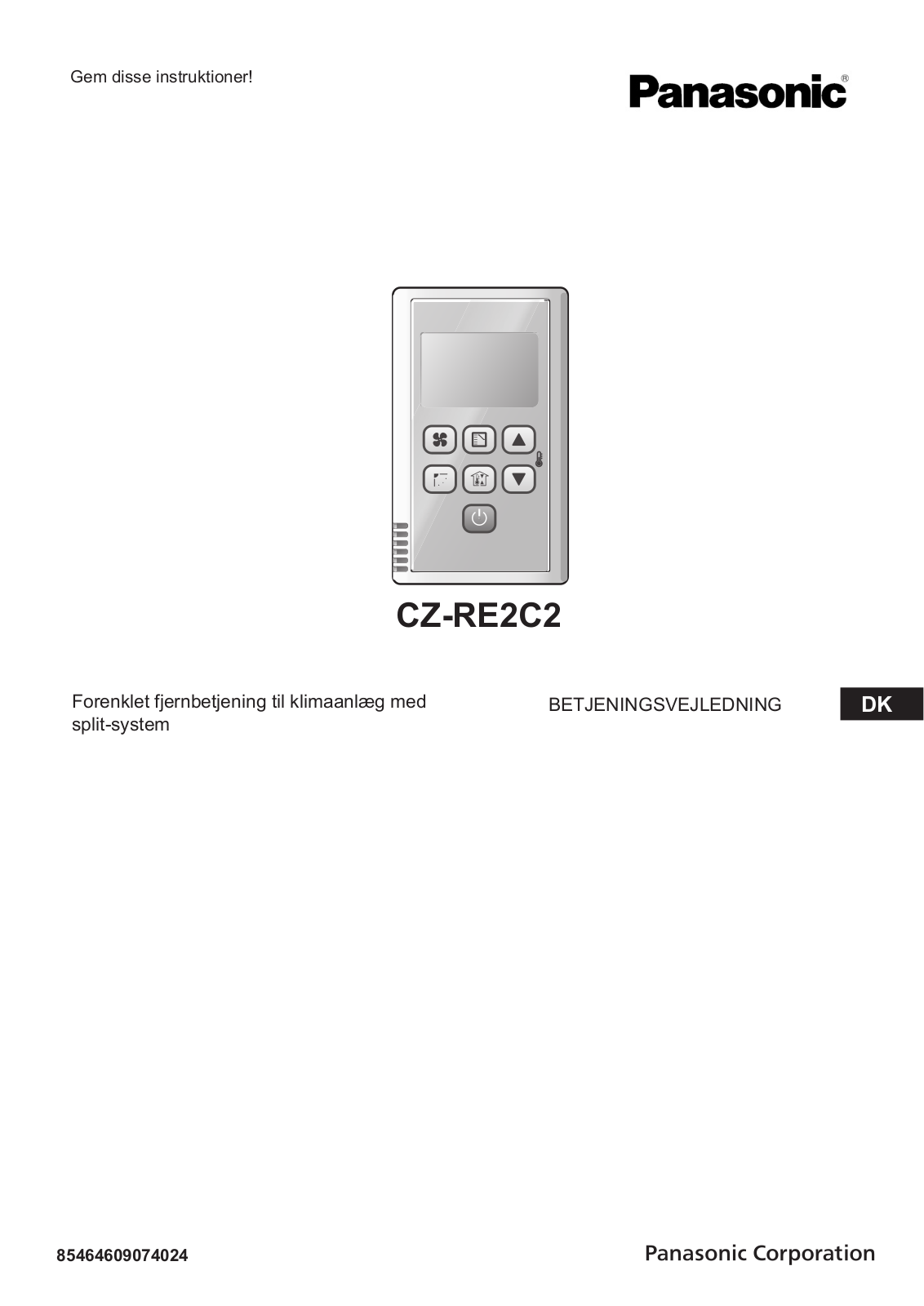 Panasonic CZ-RE2C2 User Manual