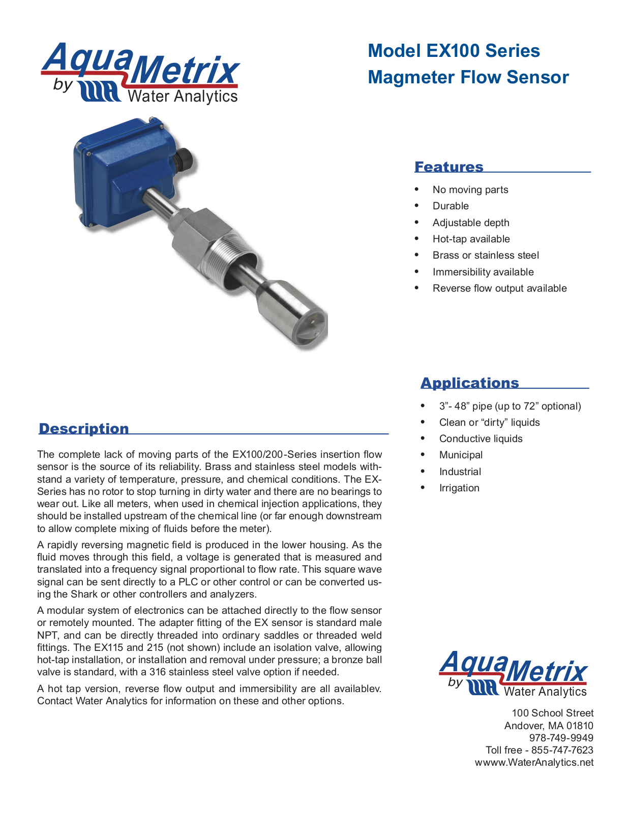 Aquametrix EX100 User Manual