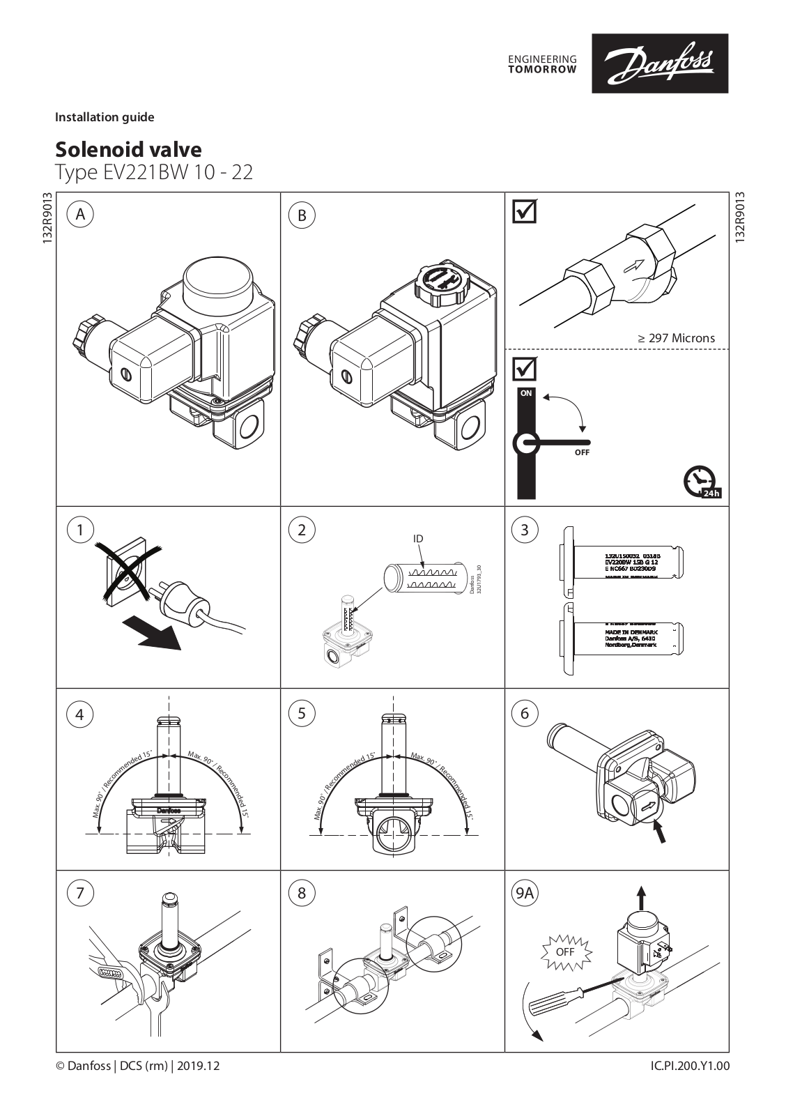 Danfoss EV221BW 10 - 22 Installation guide