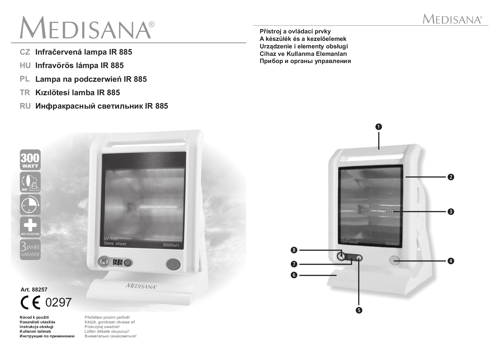 Medisana IR885 User guide