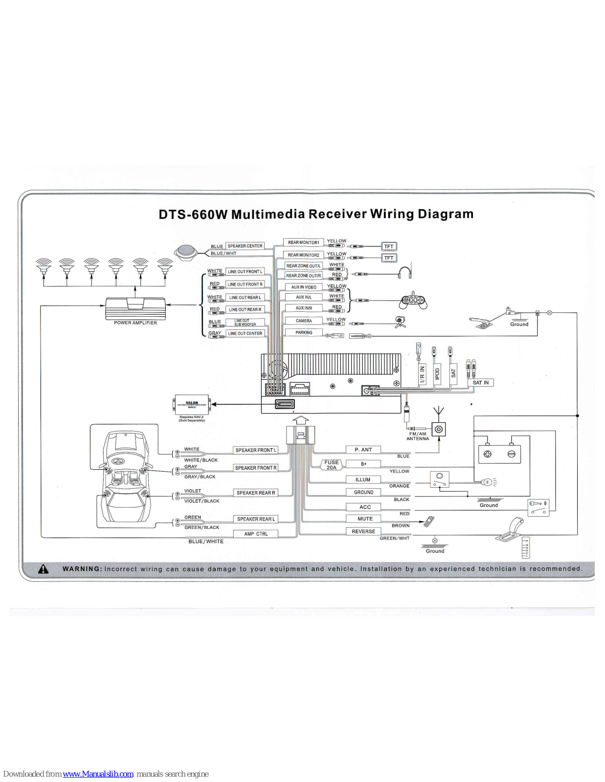 Valor DTS-660W Wiring Diagram