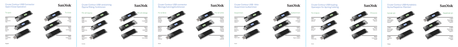 SanDisk Cruzer Contour Open/Close User Guide