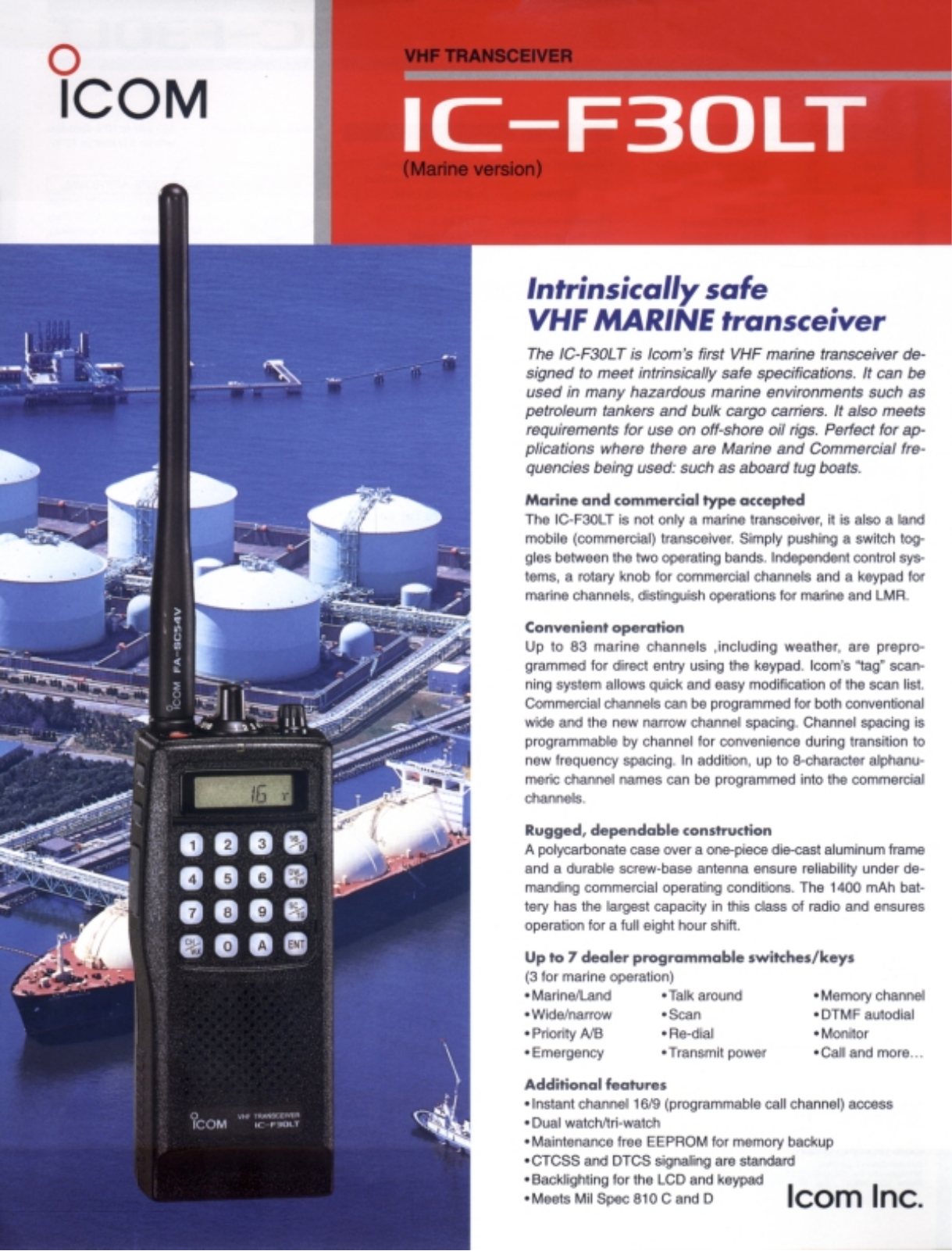 Icom IC-F30LTM, IC-F30LT Manual