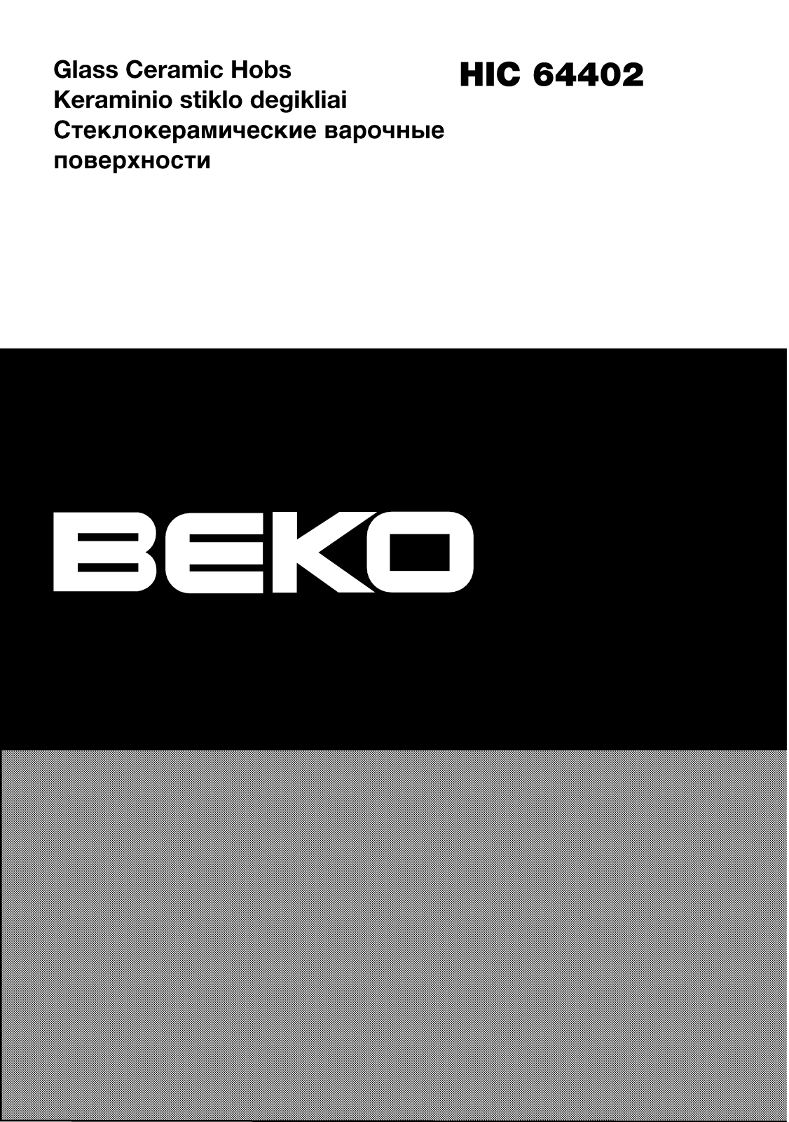 Beko HIC64402 User manual