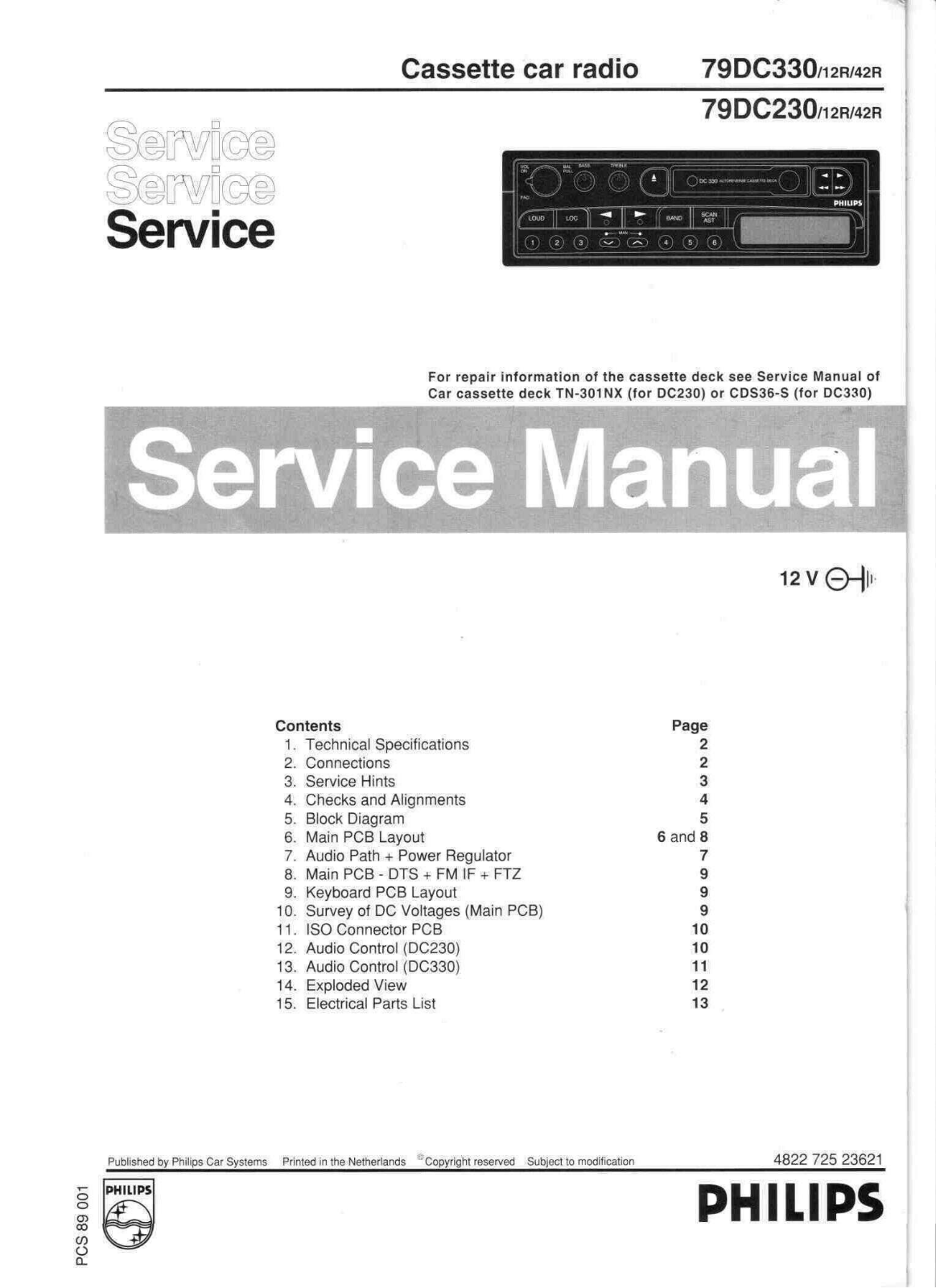 Philips 79-DC-230, 79-DC-330 Service Manual