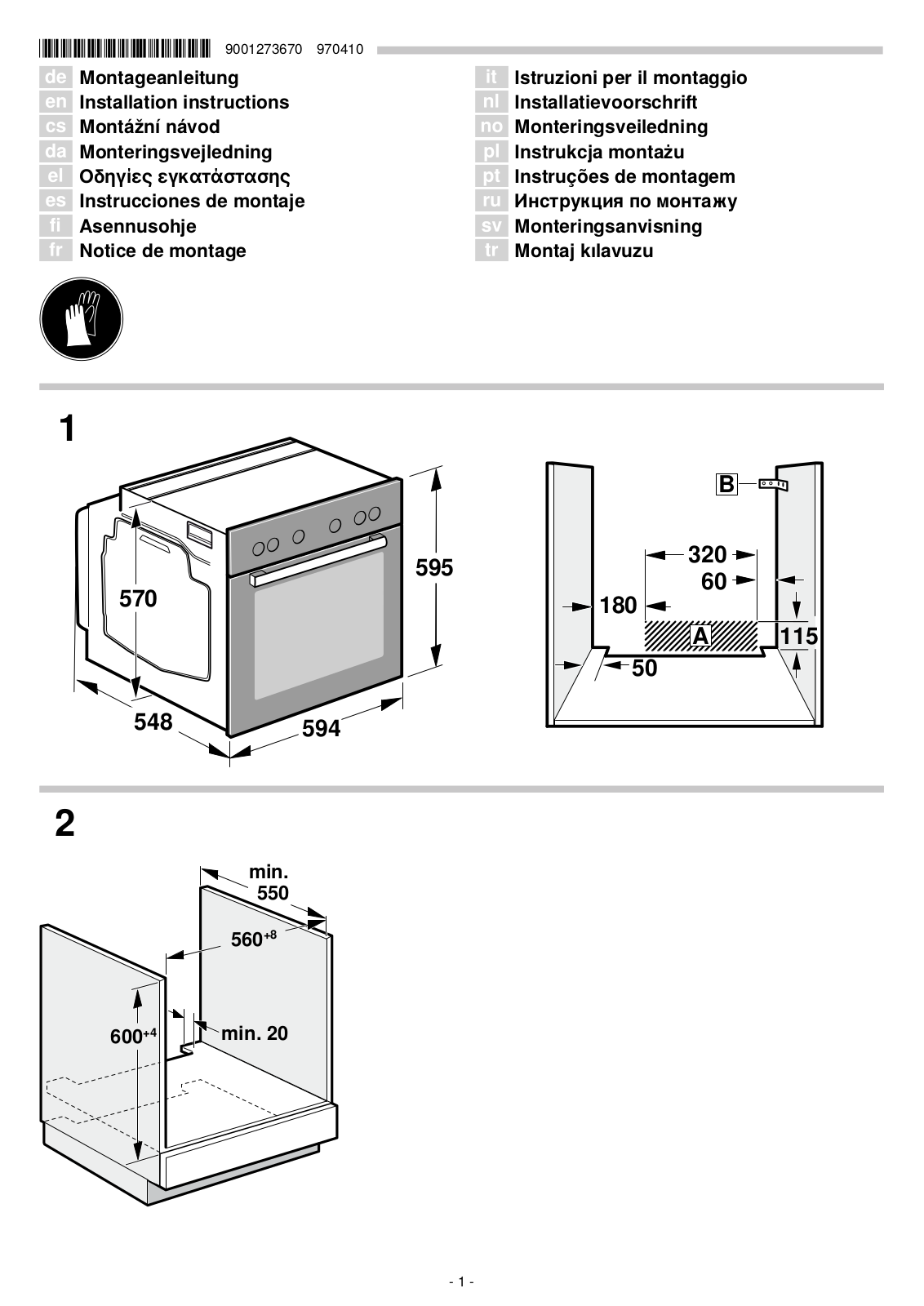 SIEMENS PQ521IA00 Assembly instructions